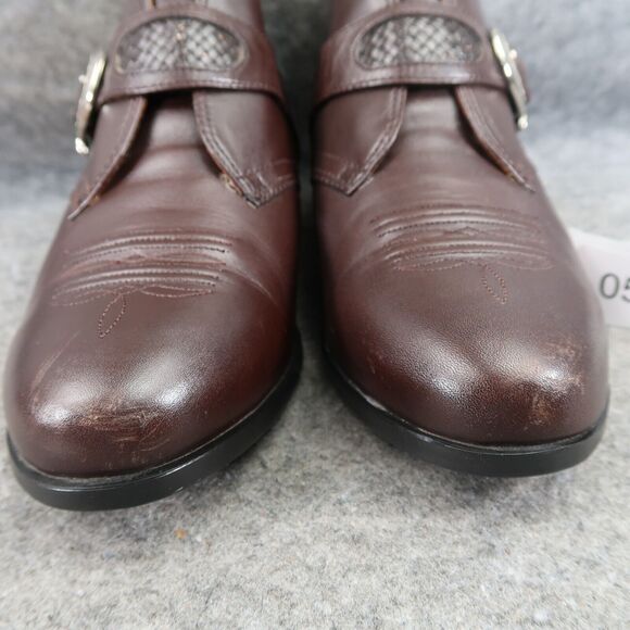 Ariat Shoes Womens 6.5 Bootie Buckle Strap Leather Western Equestrian Ankle Boot - Picture 3 of 16